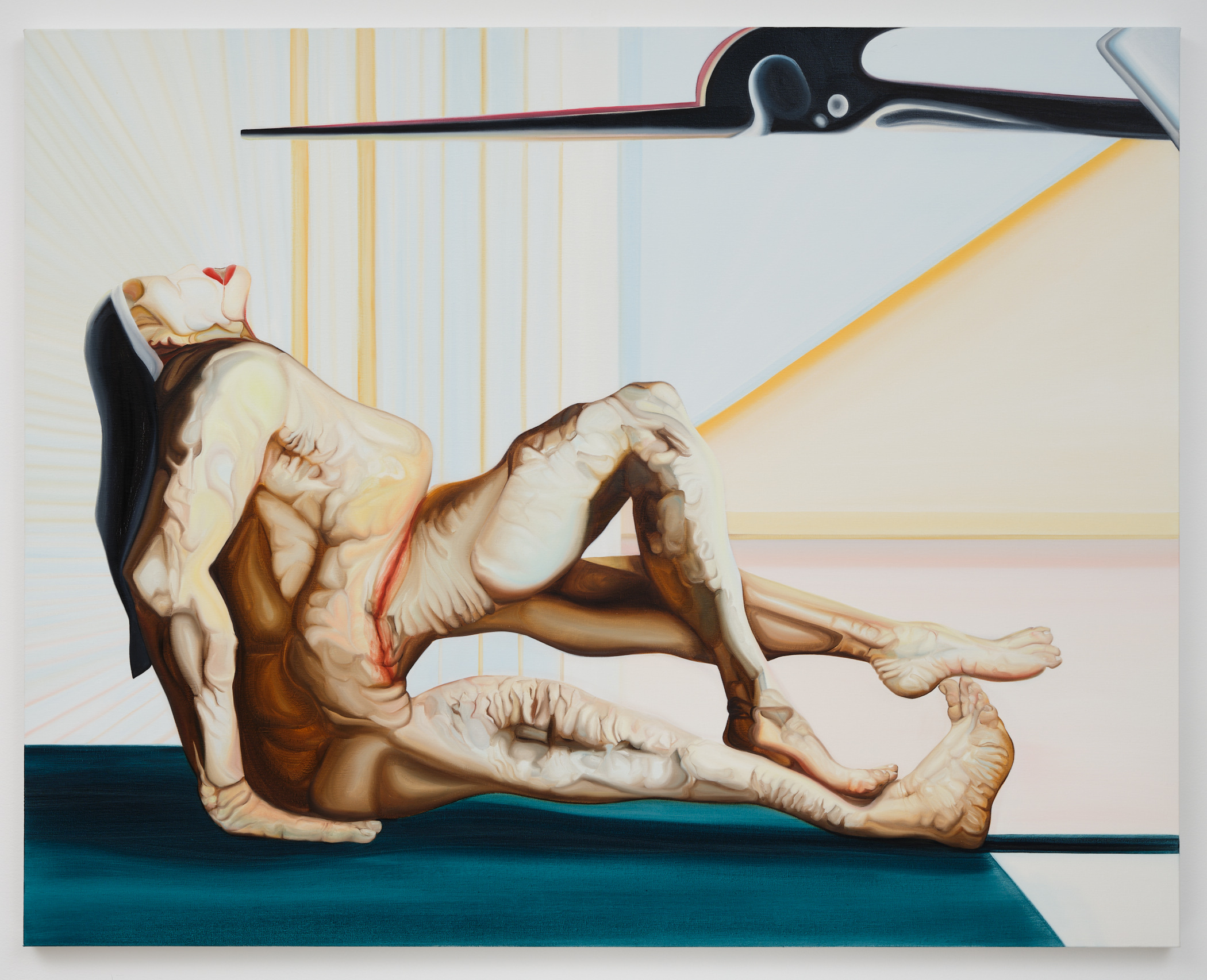 <i>computation of lack</i>, 2023. Oil on linen, 47 5/8 x 59 7/8 in (121 x 152 cm)